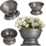 KADAX cvetlični lonec za pokopališče, nagrobnik, posoda s plastičnim pokrovom, sadilnik 22 cm, (5000346169) | Shoptok.si