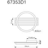 Globo 67353D1 - LED stropna svetiljka TISHA LED/12W/230V 3000K 30x34 cm | Eponuda.com