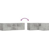 vidaXL Kotna omarica betonsko siva 160x40x45 cm iverna plošča | Shoptok.si
