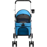  Sklopiva kolica za pse plava 76 x 50 x 100 cm od tkanine oxford | shoptok.hr