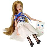  Lutka za igru Emily s dugom smeđom kosom i crnim čizmama - 30 cm | Shoptok.si