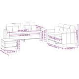  3-dijelni set sofa s jastucima smeđi baršunasti | shoptok.hr