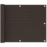 Balkonsko platno rjavo 75x400 cm HDPE, (20609342)