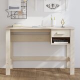 vidaXL Pisalna miza medeno rjava 110x40x75 cm trdna borovina | Shoptok.si