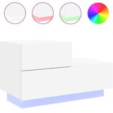  Noćni ormarić s LED svjetlima bijeli 70 x 36 x 40,5 cm | shoptok.hr