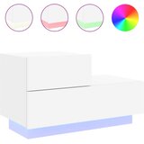  The Living Store Nočna omarica z LED lučkami bela 70x36x40,5 cm - Nočna Omarica, (21442878) | Shoptok.si