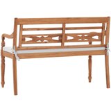BATAVIA klupa s jastucima 120 cm tikovina | shoptok.hr