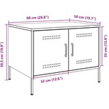 vidaXL Stolić za kavu crni 68 x 50 x 50,5 cm od hladno valjanog čelika | shoptok.hr