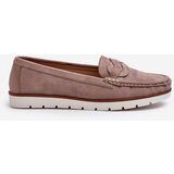 EVENTO Women's Dark Beige Faux Suede Loafers Nestalia | Shoptok.si