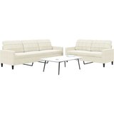 vidaXL 2-dijelni set sofa s jastucima krem baršunasti Cijene