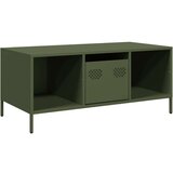 vidaXL Stolić za kavu maslinastozeleni 101,5x50x43,5 cm od čelika | shoptok.hr