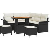 Sjedeća garnitura za vrt 8 kom. Crna poliratan 187.5 x 187.5 x 85 cm | shoptok.hr