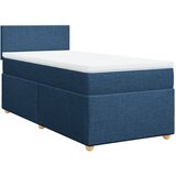 vidaXL Box spring postelja z vzmetnico modra 90x190 cm blago, (21290923) Cene