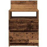 vidaXL Nočna omarica z 2 predaloma starinski les 40x33x60 cm | Shoptok.si