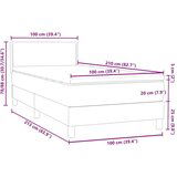 Box spring postelja z vzmetnico temno modra 100x210 cm žamet, (21792303) | Shoptok.si