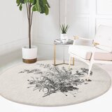 Mila Home Krem periv/pogodan za robotski usisavač okrugli tepih ø 80 cm Comfort – | shoptok.hr