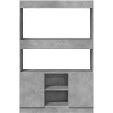 vidaXL Visoka komoda boja betona 92x33x140 cm od konstruiranog drva | shoptok.hr