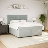 vidaXL Box spring postelja z vzmetnico svetlo siva 180x200 cm žamet | Shoptok.si