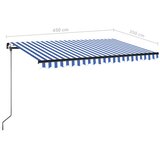 Tenda na ručno uvlačenje 450 x 350 cm plavo-bijela | shoptok.hr