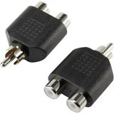 Cinch Avdio Y-Adapter [1x cinch vtič - 2x Cinch vtičnica] črna (20411425)