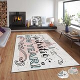 Conceptum Hypnose tepih s novogodišnjim motivima Asr-Crpt-77, Pravougaoni, 100 x 140 cm, Bež | Eponuda.ba