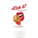 Gel za masažu sa ukusom jagode Lick it Strawberry
