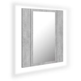 Maison Chic LED Kopalniška omarica - Kopalniški kabinet z ogledalom betonsko siva 40x12x45 akril, (21794516) Cene