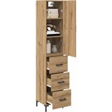  Highboard Umjetnički hrast 34,5 x 34 x 180 cm Konstruirano drvo Slike