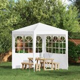  Zid šatora za zabavu 2 pcs 200 x 195 cm Bijela PE i čelik | shoptok.hr
