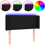 Maison Chic LED posteljno vzglavje - Vzglavna omarica črno 83x16x78/88 cm blago, (22077685) Cene