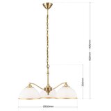 Orion LU 1838/3 - Luster na lancu OLD LAMP 3xE27/40W/230V bela/mesing | Eponuda.com