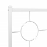  Metalni okvir za krevet s uzglavljem bijeli 90 x 190 cm | shoptok.hr