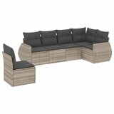  6-dijelni set vrtnih sofa od poliratana s jastucima svjetlosivi | shoptok.hr