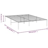 Metalni okvir za krevet crni 150x200 cm | shoptok.hr