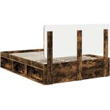  Konstrukcija postelje z vzglavjem Dimljeni oreh 140 x 200 cm, (5000102715) | Shoptok.si