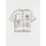 Reserved - Predimenzionirana majica kratkih rukava s reljefnim printom - light grey | shoptok.hr