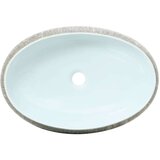 Nadgradni Nadpultni umivalnik siv in moder ovalen 59x40x15 cm k | Shoptok.si