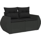  9-dijelni set vrtnih sofa s jastucima crni od poliratana | shoptok.hr