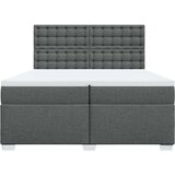  Krevet s oprugama i madracem tamnosivi 200 x 200 cm od tkanine | shoptok.hr