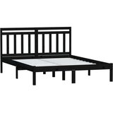  Okvir za krevet od masivne borovine crni 140 x 190 cm crni | Eponuda.ba