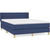 Maison Chic Box spring postelja - Vzmetna postelja z vzmetnico modra 140x200 cm blago SL2105, (21889145) | Shoptok.si