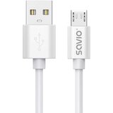 Savio USB cable 3 m USB 2.0, USB A - Micro USB White CL-167 | shoptok.hr