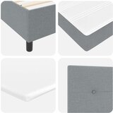 Box Spring Postelja z vzmetnico in klopjo svetlo siva 200x200 cm tkanina, (22080760) | Shoptok.si
