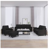 vidaXL 4-dijelni set sofa s jastucima crni od tkanine | shoptok.hr