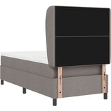 Box spring krevet Sivo-smeđa 90 x 200 cm tkanina - Sivo-smeđa 90 x 200 cm S gumbima | shoptok.hr