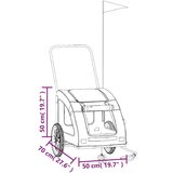 vidaXL Kolesarska prikolica za hišne ljubljenčke rumena | Shoptok.si