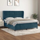  Krevet s oprugama i madracem tamnoplavi 160x200 cm baršunasti | shoptok.hr