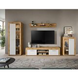 MID.YOU Dnevni Regal Jam, Bela, Barva Hrasta, 4-Delni | Shoptok.si
