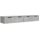  Zidni ormarići 2 kom boja siva betona 68x30x20 cm drveni | shoptok.hr