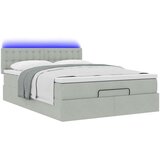  Otomanski krevet s madracem i LED 140x190 cm baršunasti | shoptok.hr